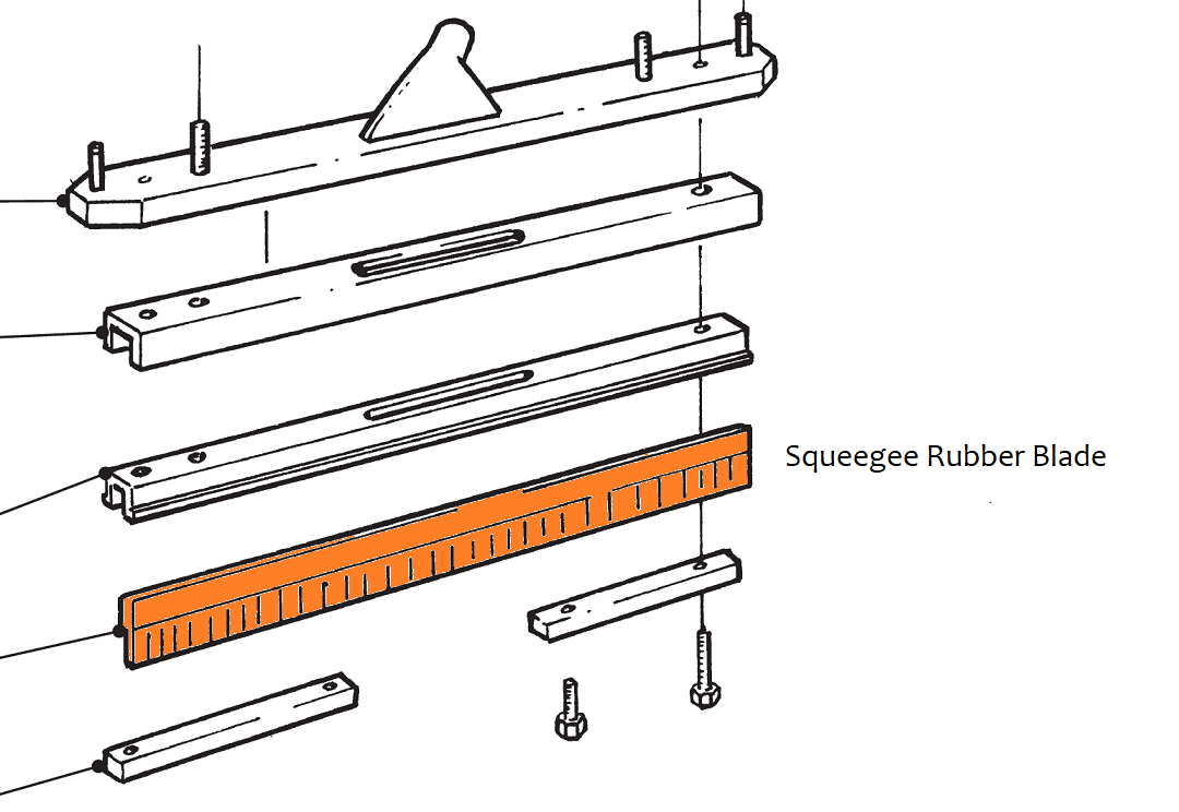 RUBBER SQUEEGEE BLADE for 1700E