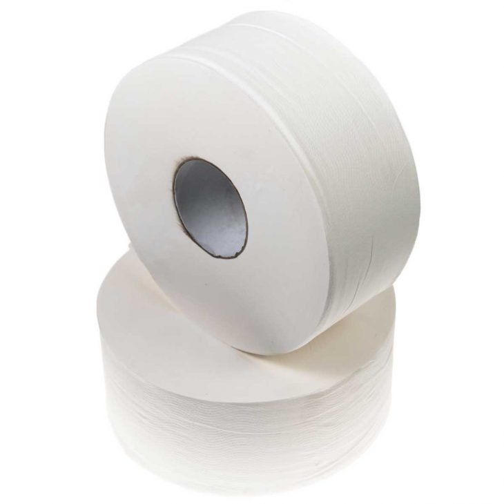 JUMBO ROLL TOILET PAPER - 2 PLY 300 Meters, 8 Rolls per Carton