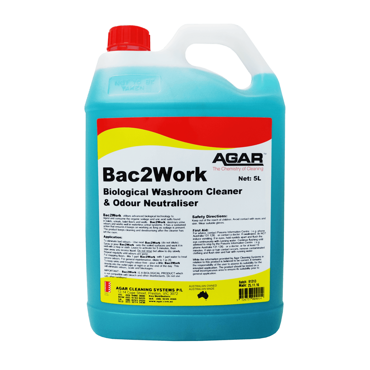 AGAR BAC2WORK TOILET CLEANER