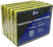 GREEN/YELLOW SCOURER SPONGES by EDCO - 10 Pack
