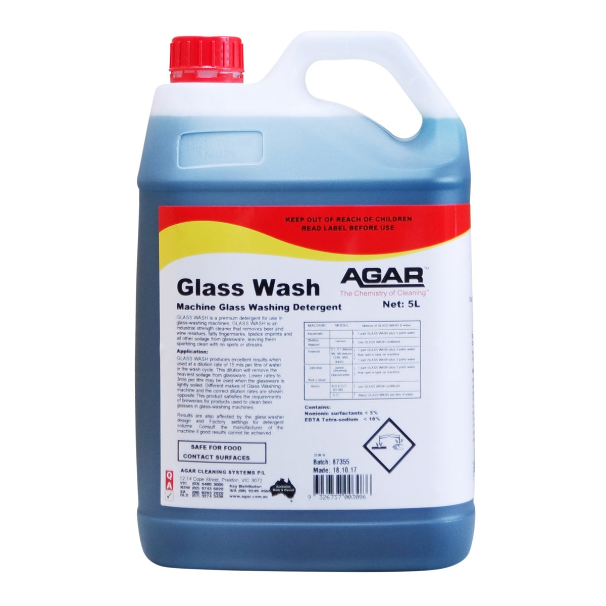 AGAR GLASS WASH