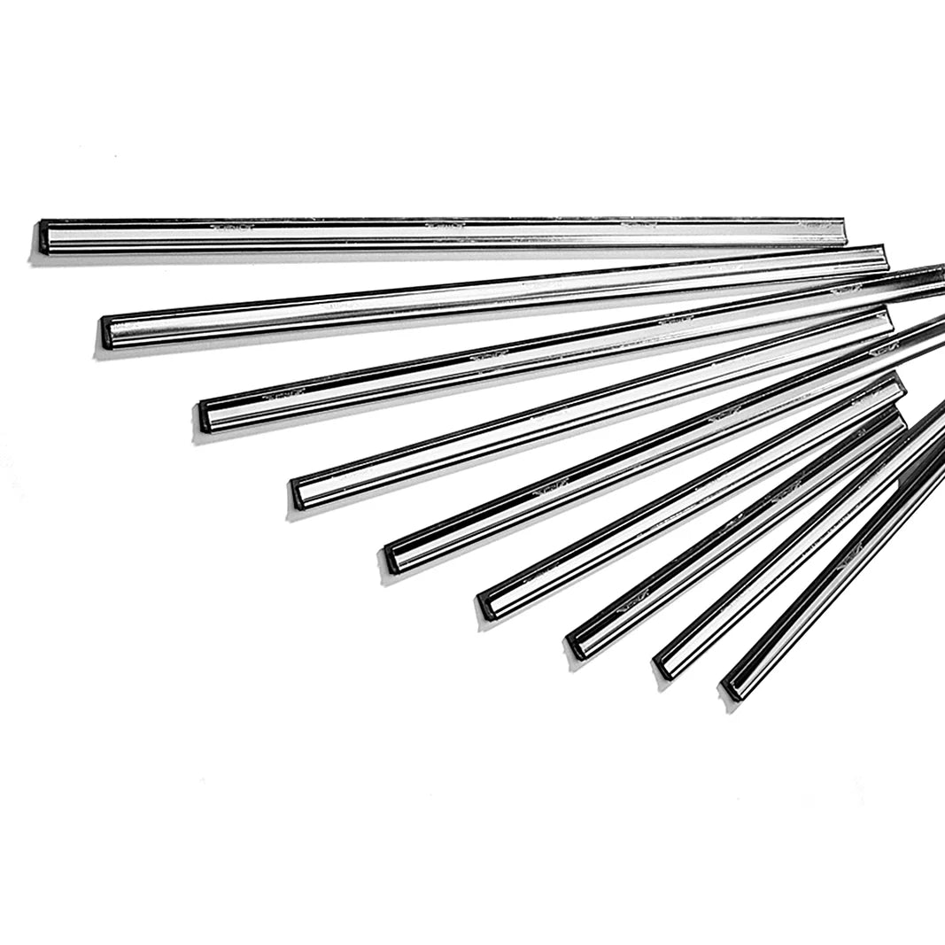 ETTORE STAINLESS STEEL CHANNEL AND RUBBER - Various Sizes