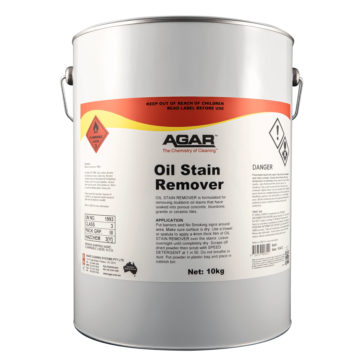 AGAR OIL STAIN REMOVER