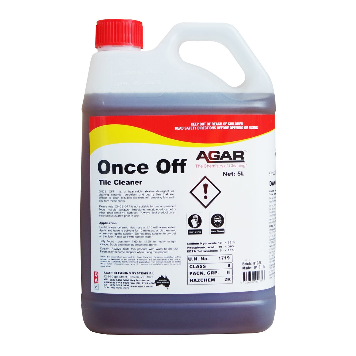 AGAR ONCE OFF