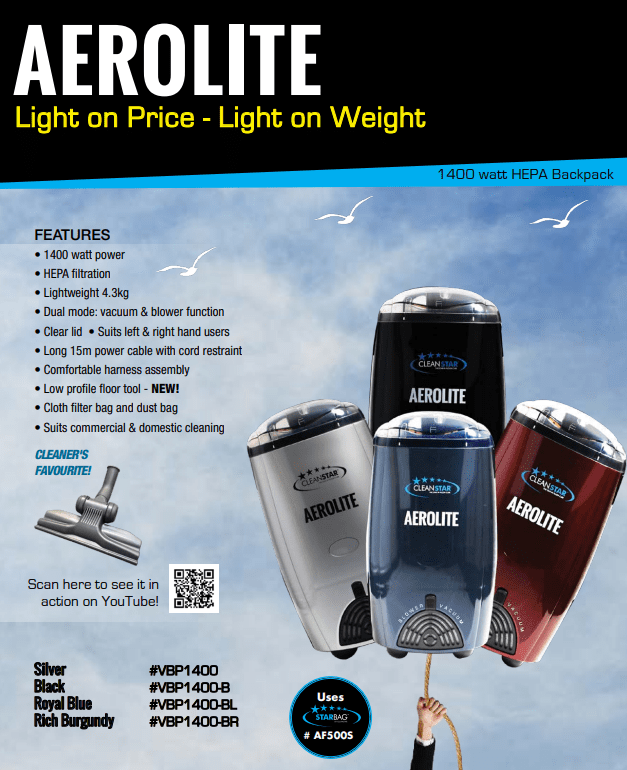 AEROLITE 1400 LIGHTWEIGHT VACUUM VBP1400-B